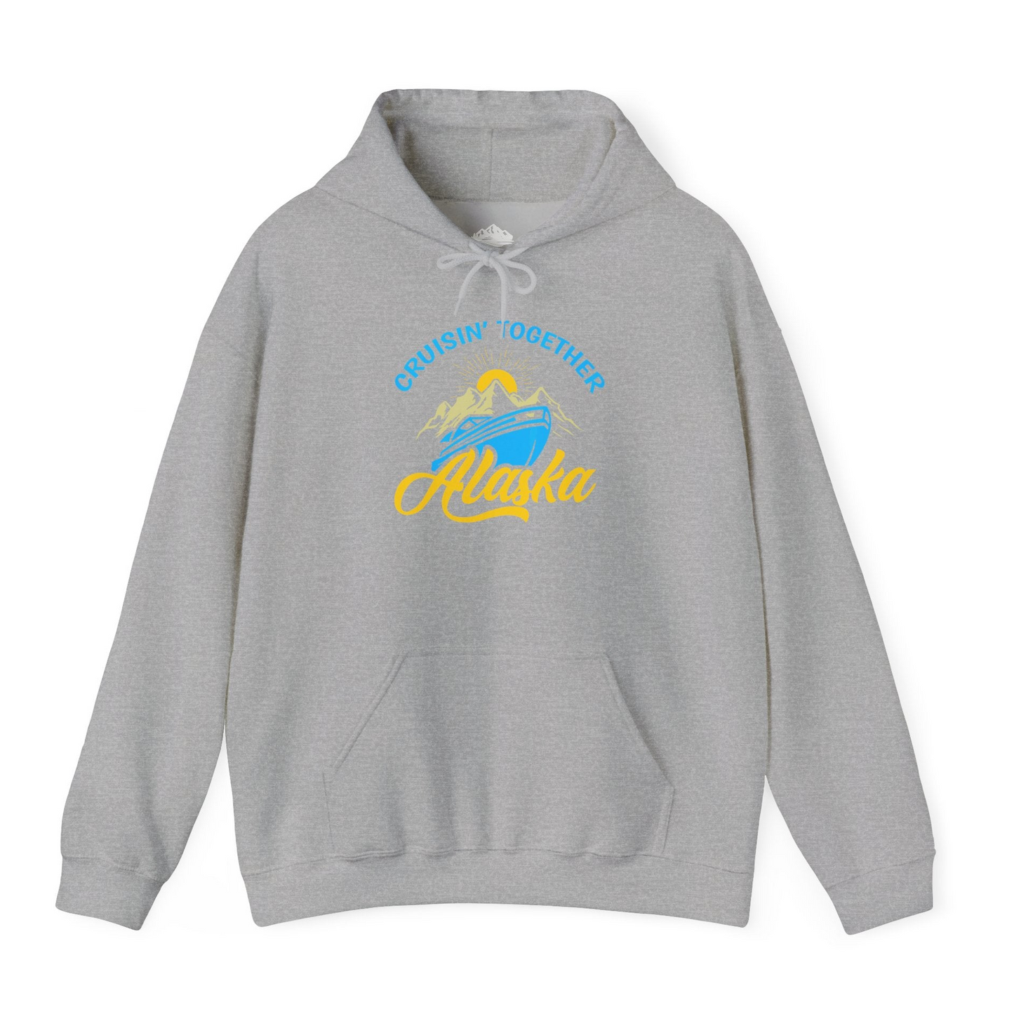 Alaska Cruise Adventure Mountains Sunrise Retro Shirt for Travelers — Hoodie Hoodie – Sport Grey – Alaska Cruise Shirts
