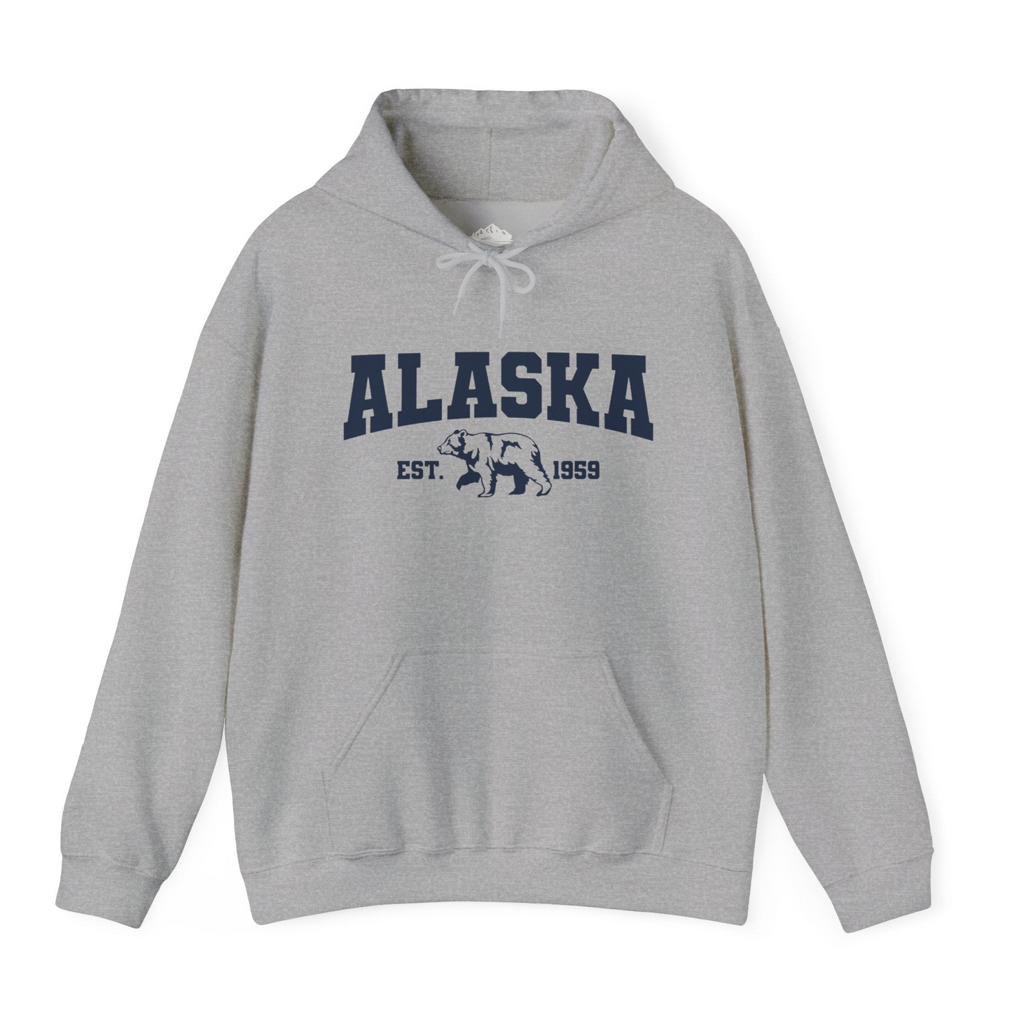 Vintage Alaska Bear Shirt Hoodie – Sport Grey – Alaska Cruise Shirts
