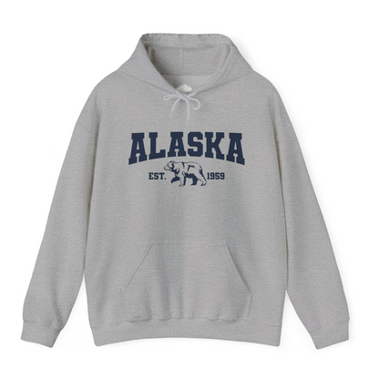 Vintage Alaska Bear Shirt Hoodie – Sport Grey – Alaska Cruise Shirts