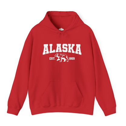 Vintage Alaska Bear Shirt Hoodie – Red – Alaska Cruise Shirts
