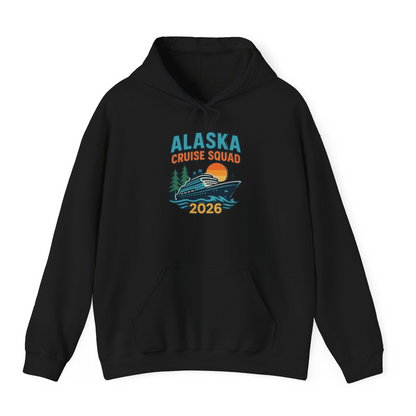 Alaska Cruise Squad Shirt Hoodie – Black – Alaska Cruise Shirts