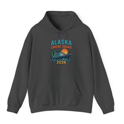 Alaska Cruise Squad Shirt Hoodie – Dark Heather – Alaska Cruise Shirts