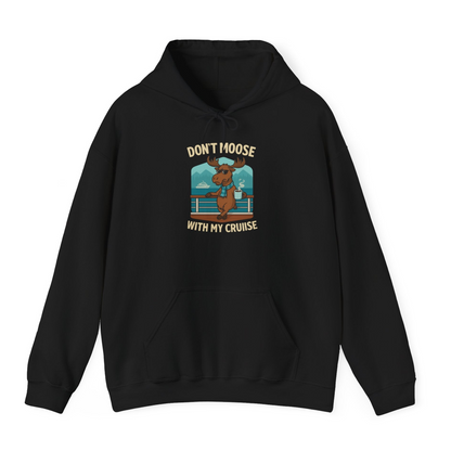 Funny Moose on Alaska Cruise Ship Shirt Hoodie – Black – Alaska Cruise Shirts