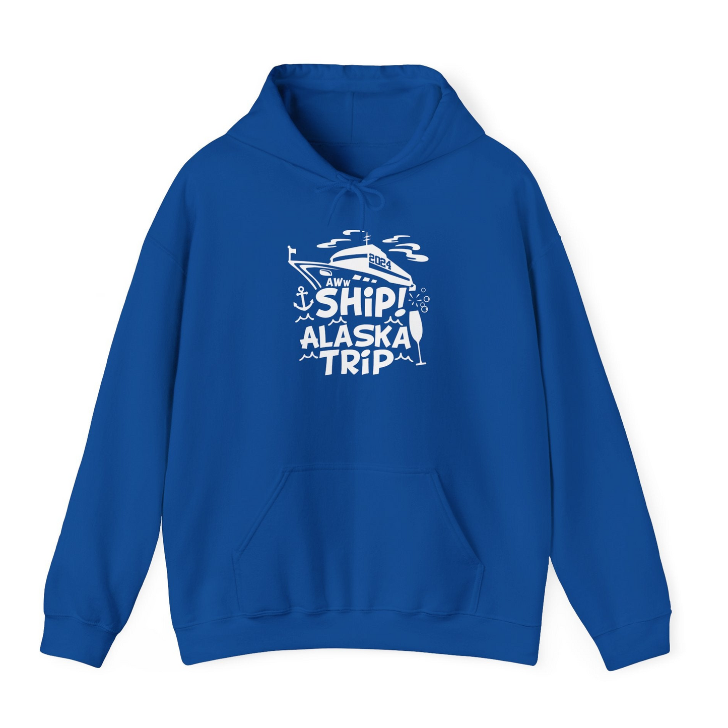 Aww Ship Alaska Cruise Shirt Hoodie – Royal – Alaska Cruise Shirts