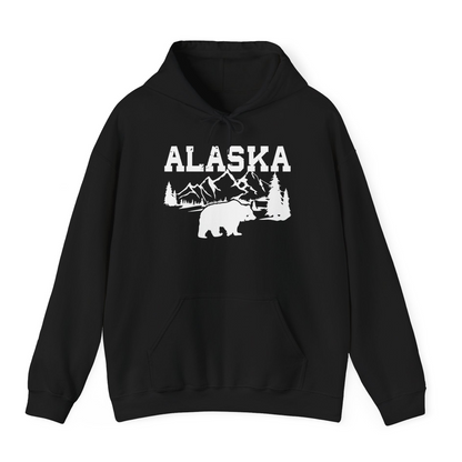 Alaska Bear Shirt Hoodie – Black – Alaska Cruise Shirts