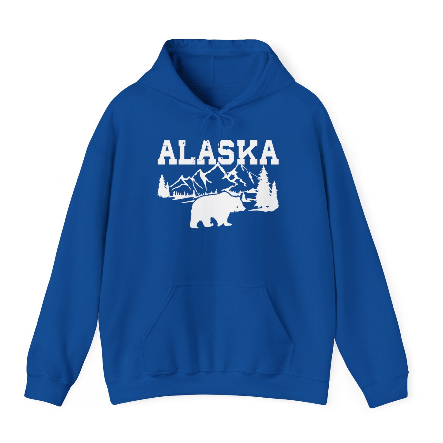 Alaska Bear Shirt Hoodie – Royal – Alaska Cruise Shirts