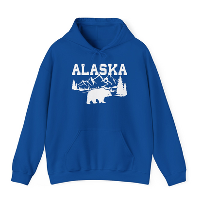 Alaska Bear Shirt Hoodie – Royal – Alaska Cruise Shirts