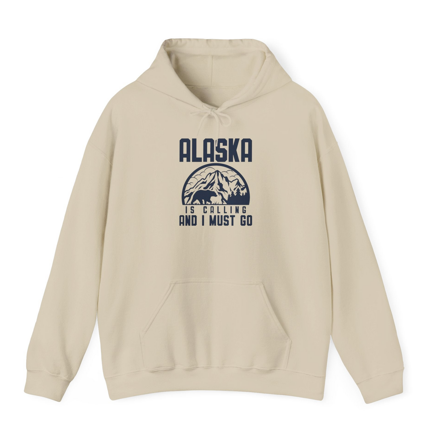 Alaska Is Calling Shirt Hoodie – Sand – Alaska Cruise Shirts