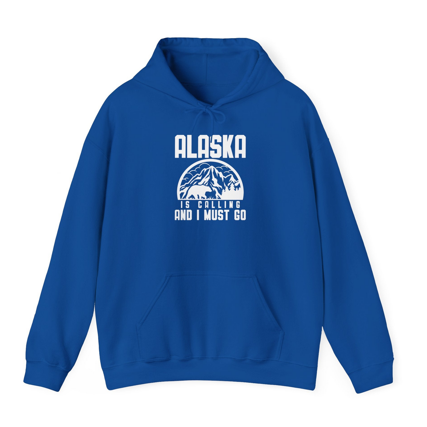 Alaska Is Calling Shirt Hoodie – Royal – Alaska Cruise Shirts