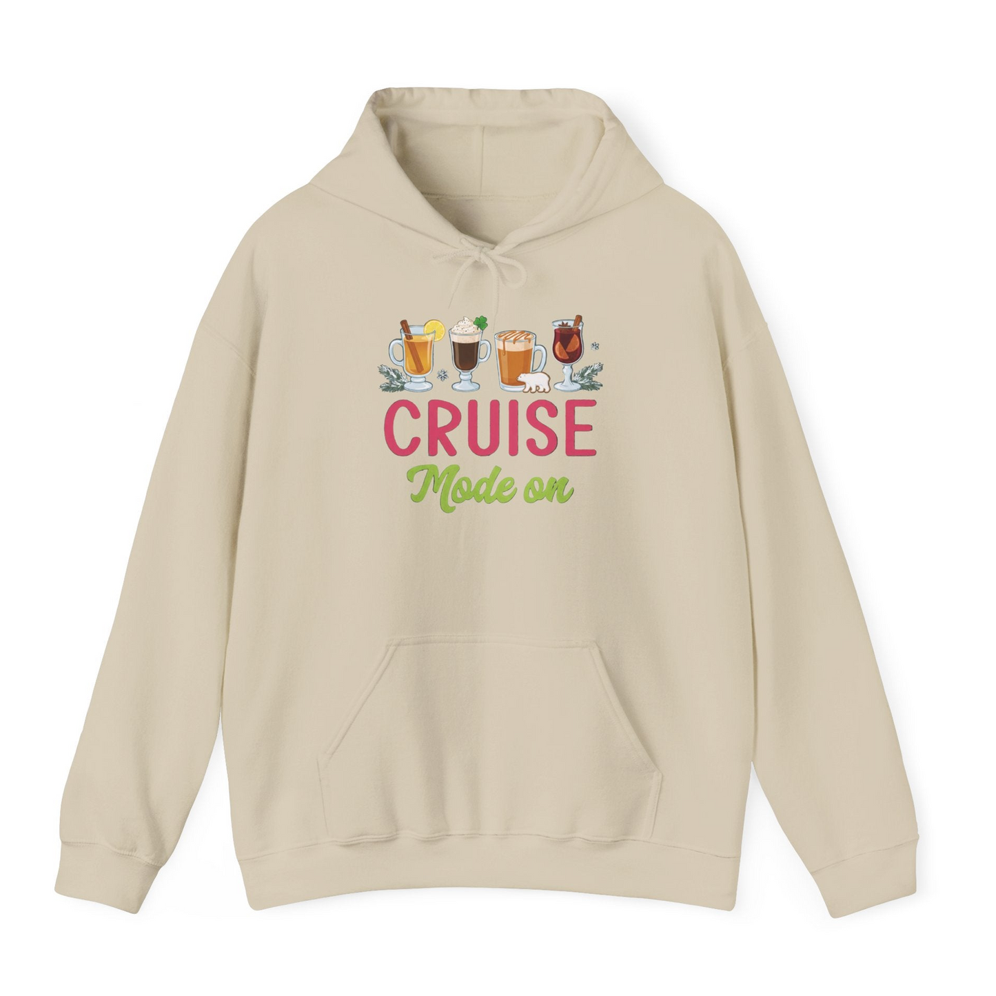 Cruise Mode On Shirt Hoodie – Sand – Alaska Cruise Shirts