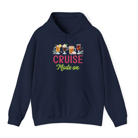 Cruise Mode On Shirt Hoodie – Navy – Alaska Cruise Shirts