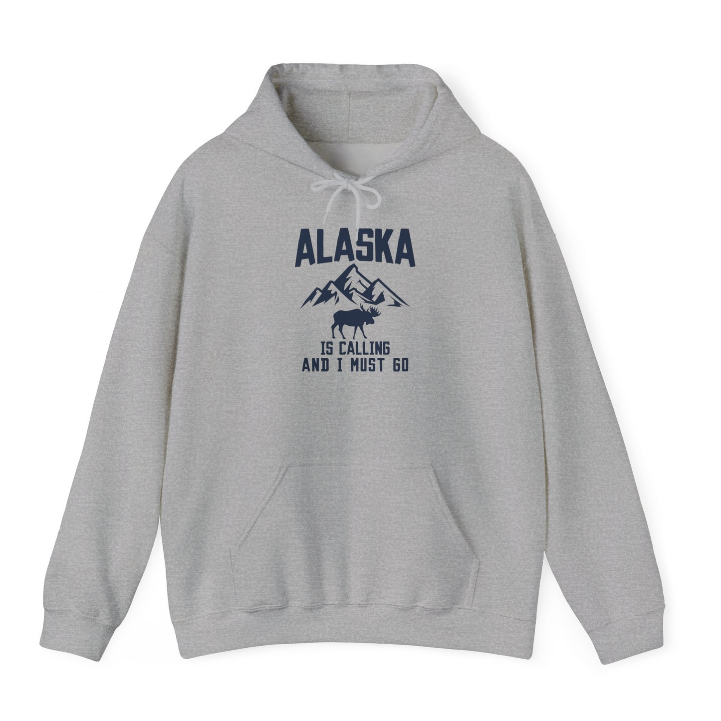 Alaska Is Calling Moose Mountains Adventure Silhouette Nature Shirt — Hoodie Hoodie – Sport Grey – Alaska Cruise Shirts