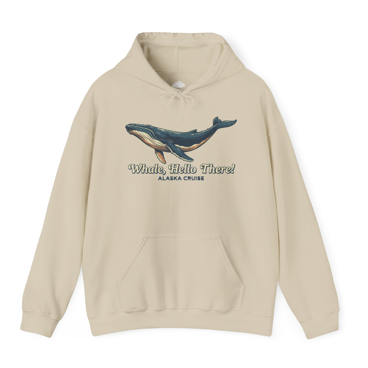 Whale Hello There Alaska Cruise Shirt Hoodie – Sand – Alaska Cruise Shirts