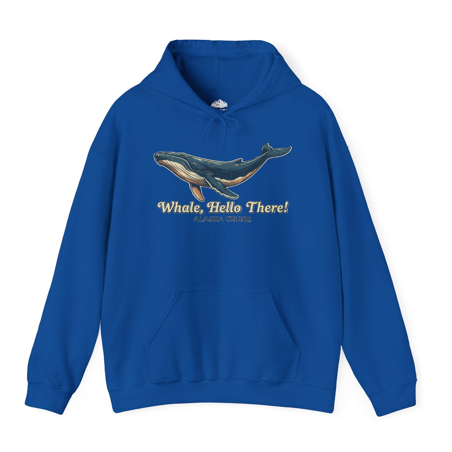 Whale Hello There Alaska Cruise Shirt Hoodie – Royal – Alaska Cruise Shirts
