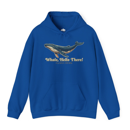 Whale Hello There Alaska Cruise Shirt Hoodie – Royal – Alaska Cruise Shirts