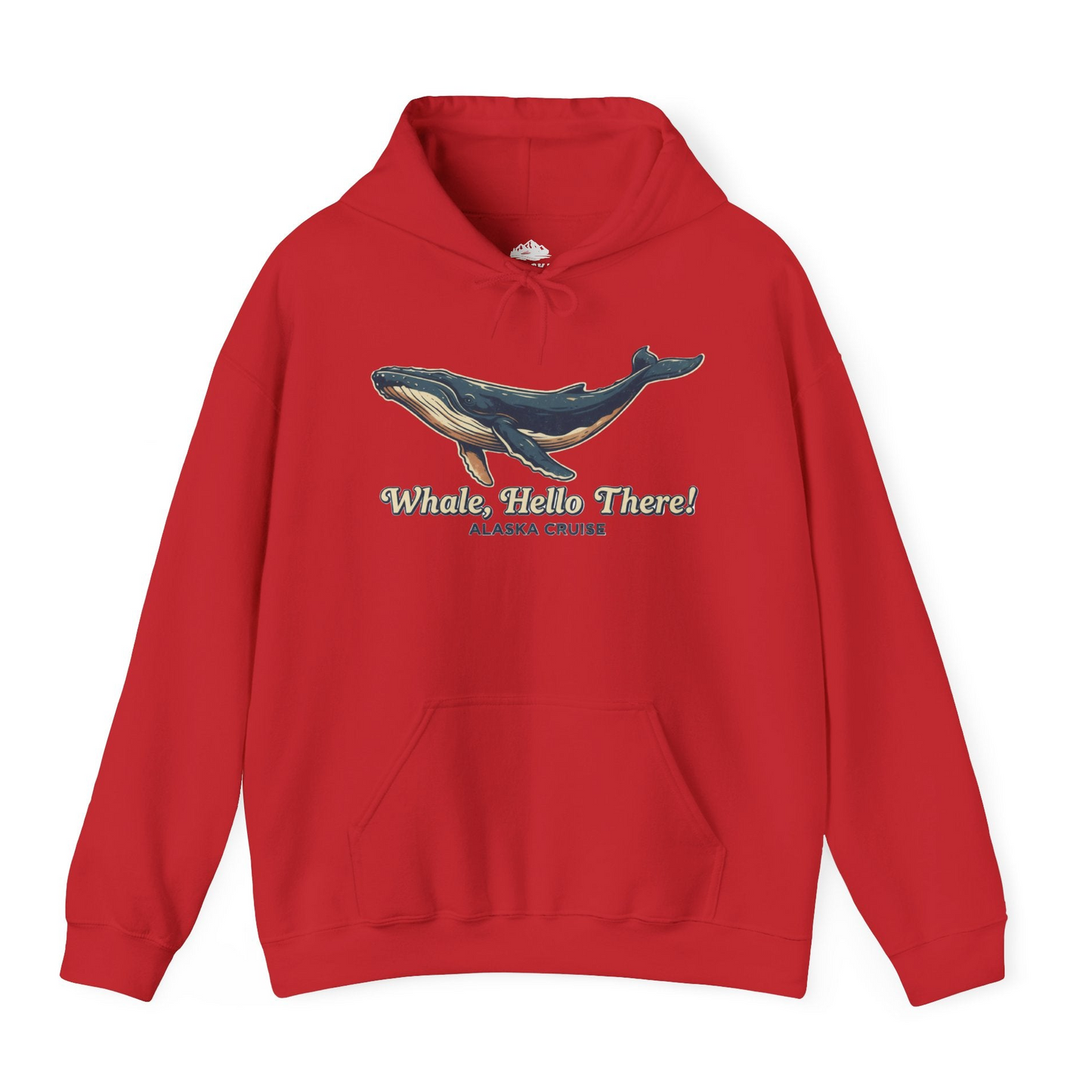 Whale Hello There Alaska Cruise Shirt Hoodie – Red – Alaska Cruise Shirts