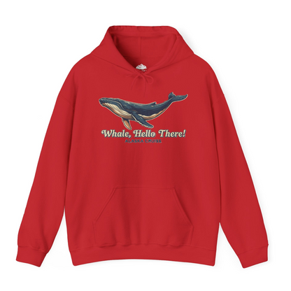 Whale Hello There Alaska Cruise Shirt Hoodie – Red – Alaska Cruise Shirts