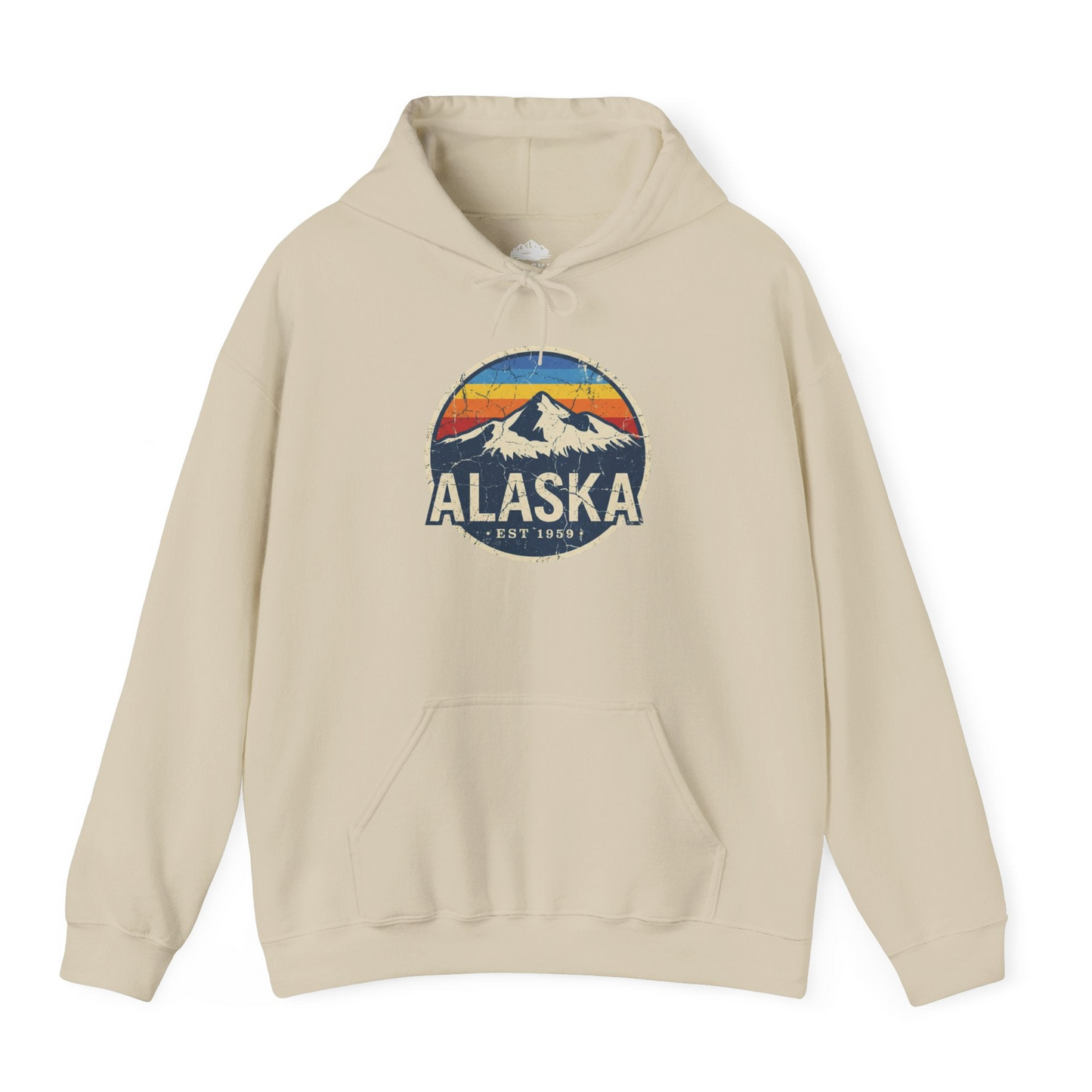 Alaska Vintage hoodie Hoodie – Sand – Alaska Cruise Shirts