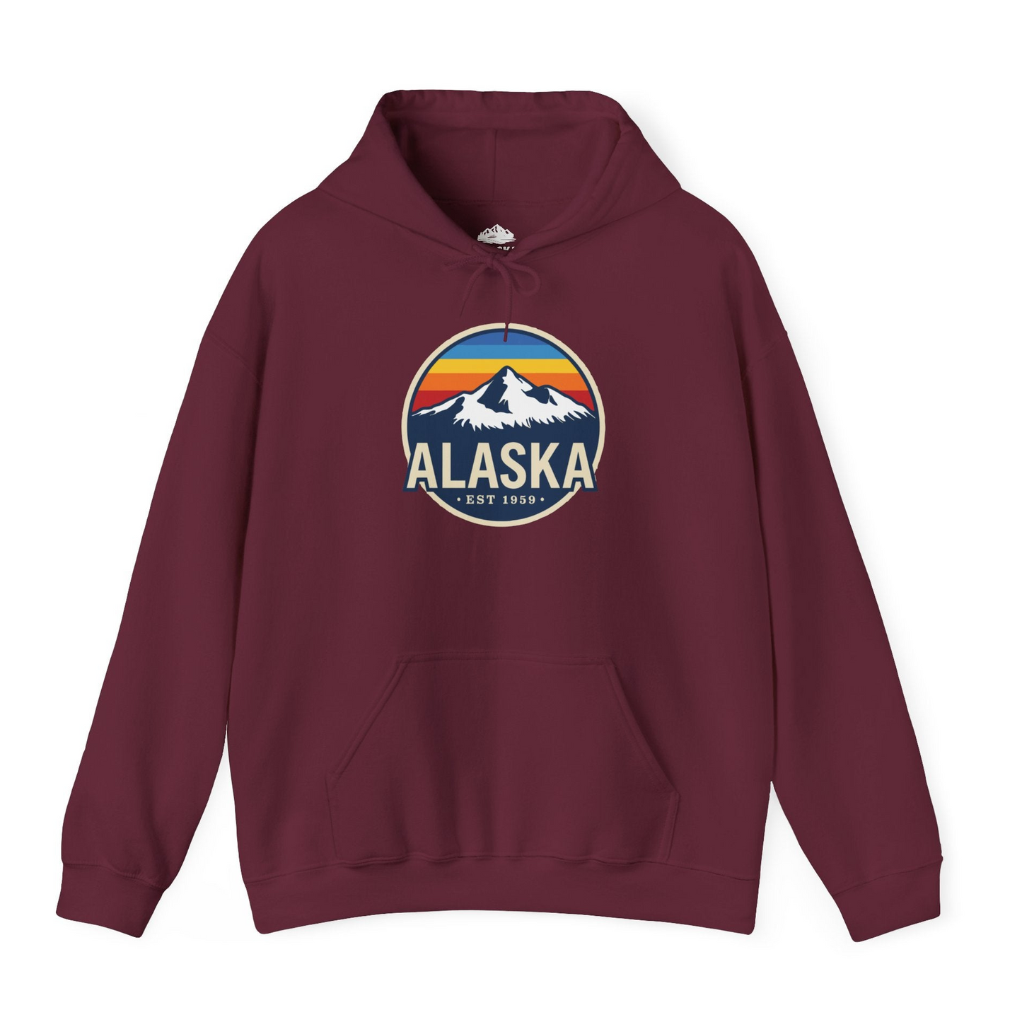 Alaska Vintage Shirt Hoodie – Maroon – Alaska Cruise Shirts