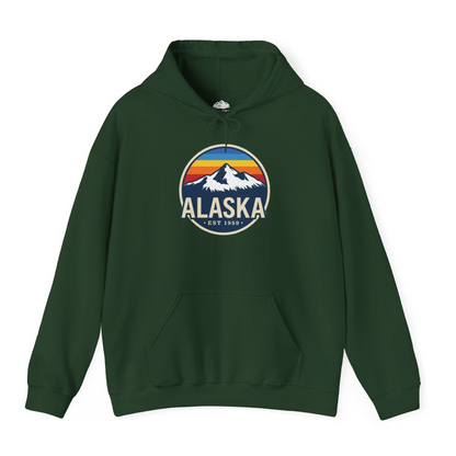 Alaska Vintage Shirt Hoodie – Forest Green – Alaska Cruise Shirts