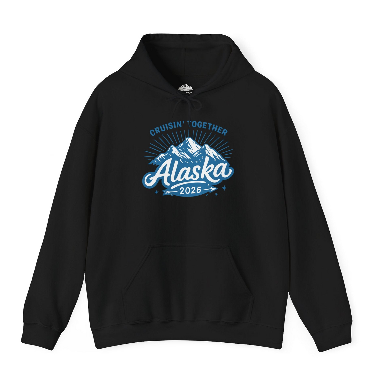 Alaska Cruise Mountains Adventure Shirt Hoodie – Black – Alaska Cruise Shirts