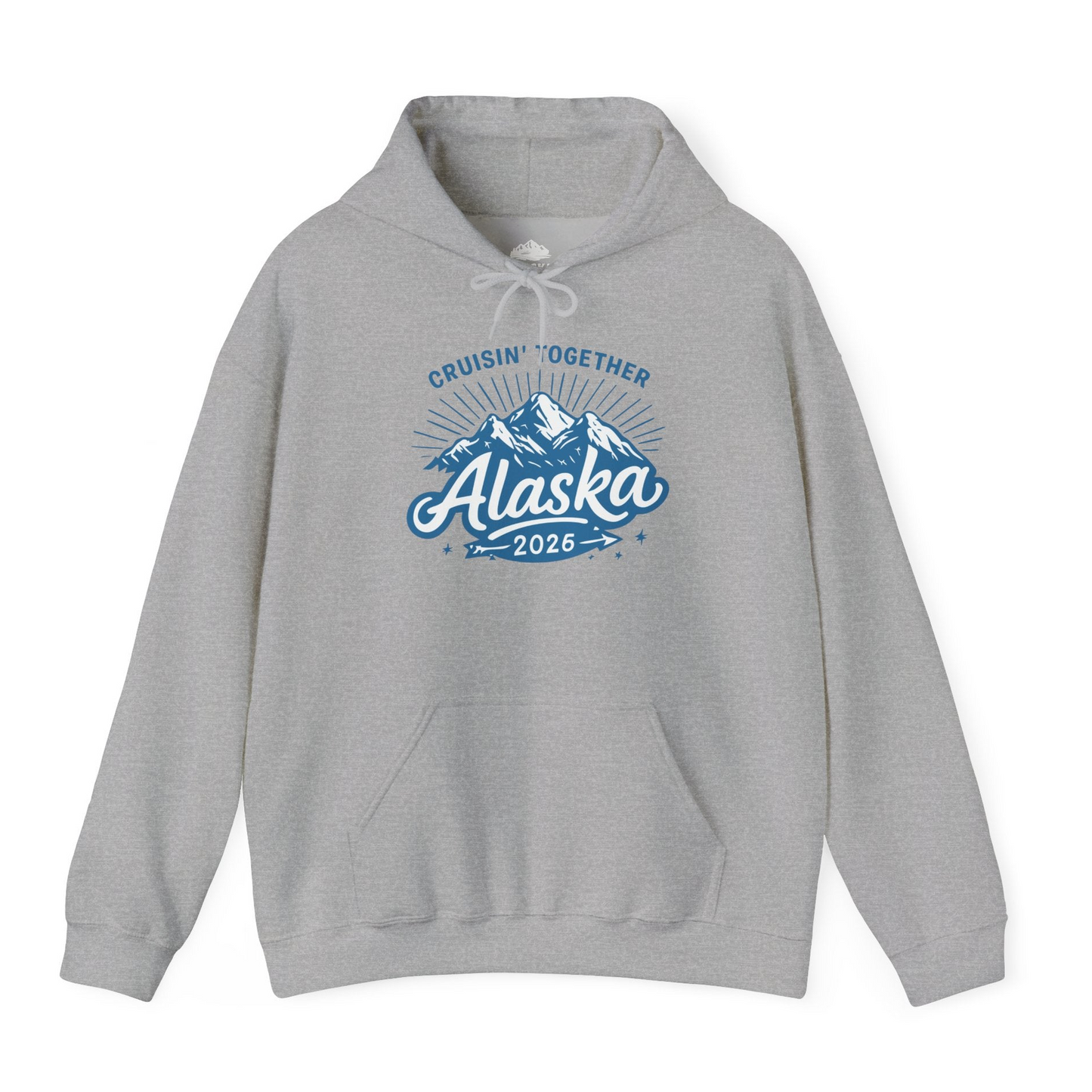 Alaska Cruise Mountains Adventure Shirt Hoodie – Sport Grey – Alaska Cruise Shirts