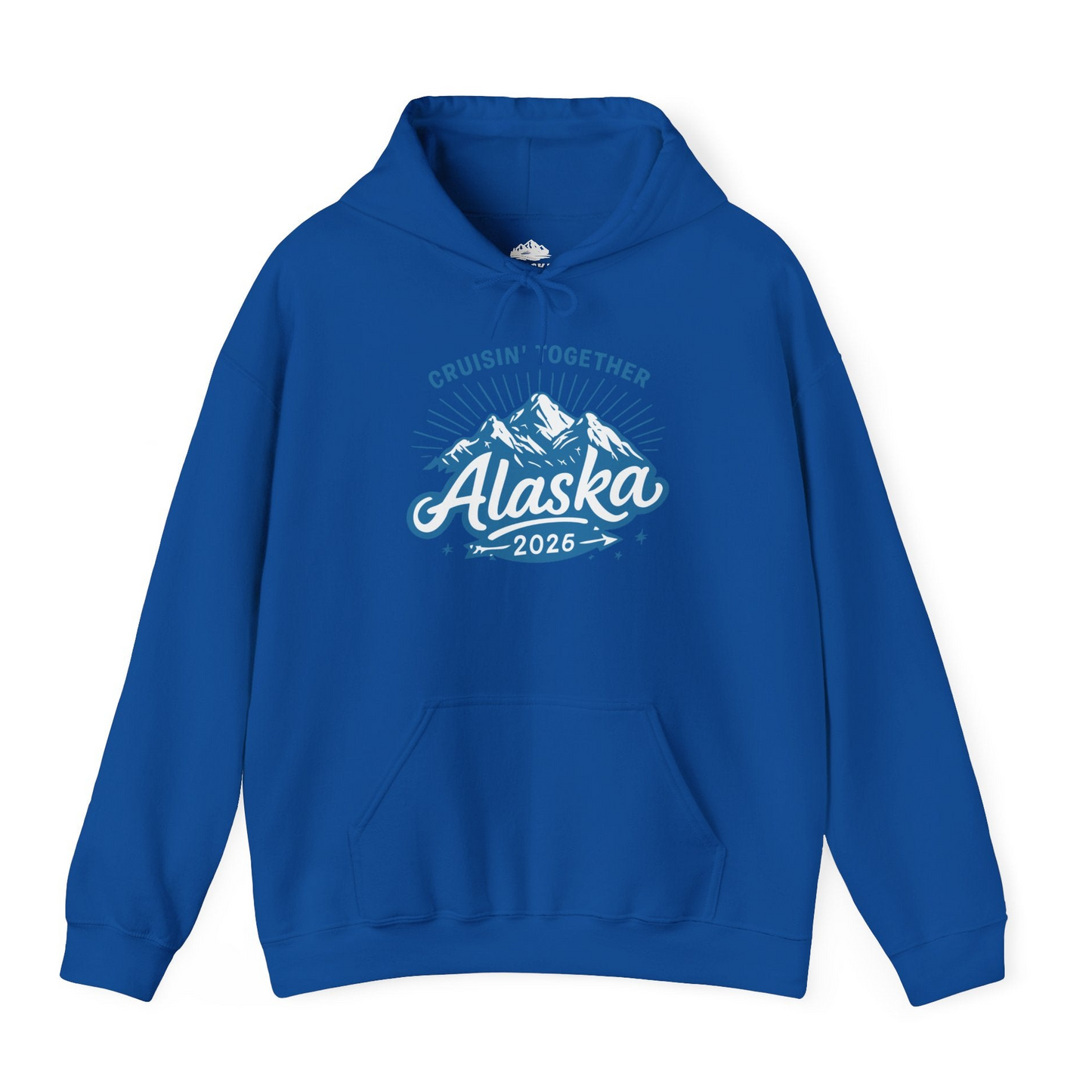 Alaska Cruise Mountains Adventure Shirt Hoodie – Royal – Alaska Cruise Shirts