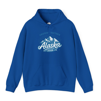 Alaska Cruise Mountains Adventure Shirt Hoodie – Royal – Alaska Cruise Shirts