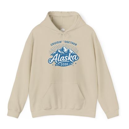 Alaska Cruise Mountains Adventure Shirt Hoodie – Sand – Alaska Cruise Shirts