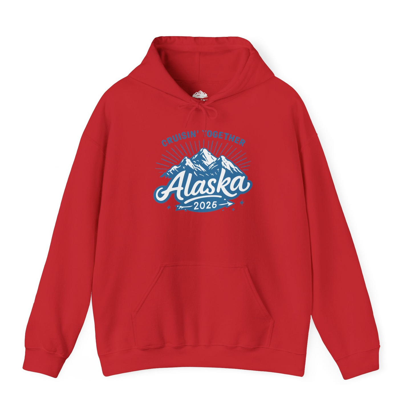 Alaska Cruise Mountains Adventure Shirt Hoodie – Red – Alaska Cruise Shirts