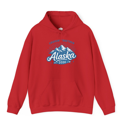 Alaska Cruise Mountains Adventure Shirt Hoodie – Red – Alaska Cruise Shirts