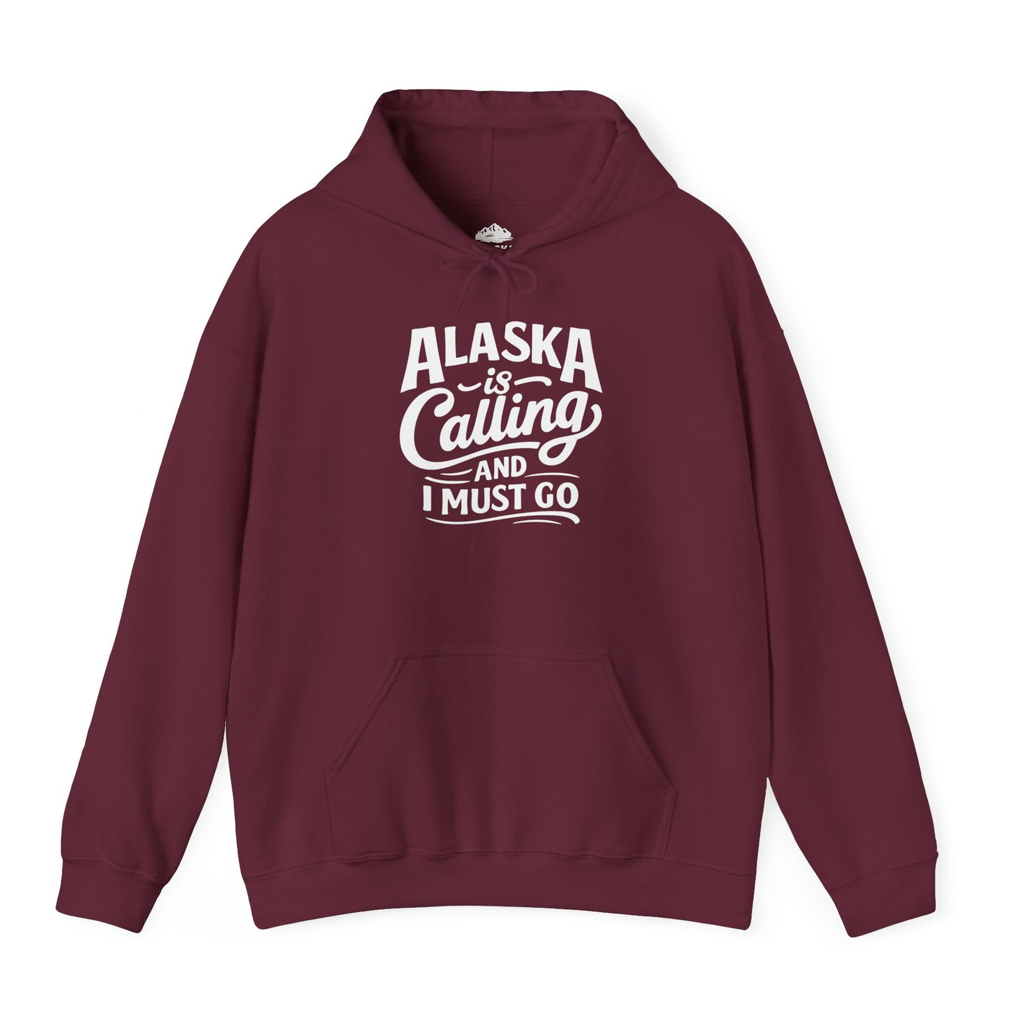 Alaska Is Calling Adventure Typography hoodie Hoodie – Maroon – Alaska Cruise Shirts
