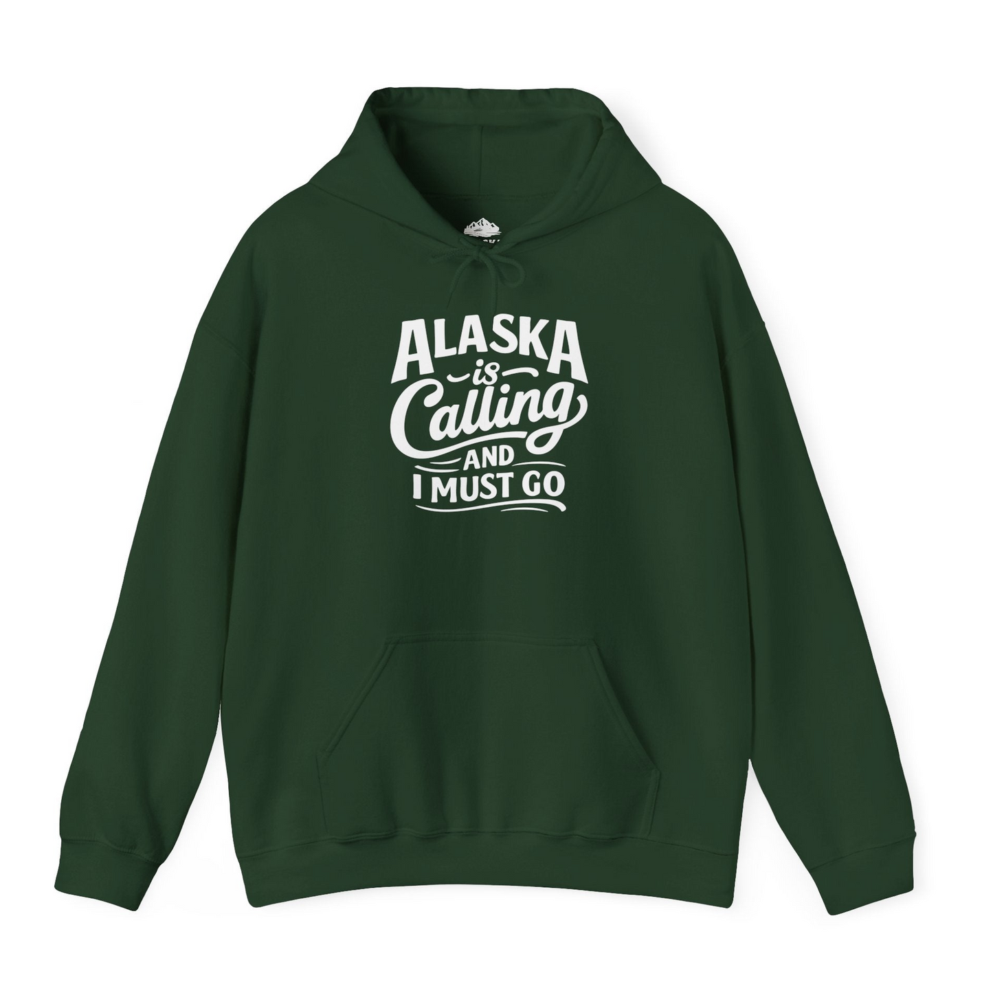Alaska Is Calling Adventure Typography hoodie Hoodie – Forest Green – Alaska Cruise Shirts
