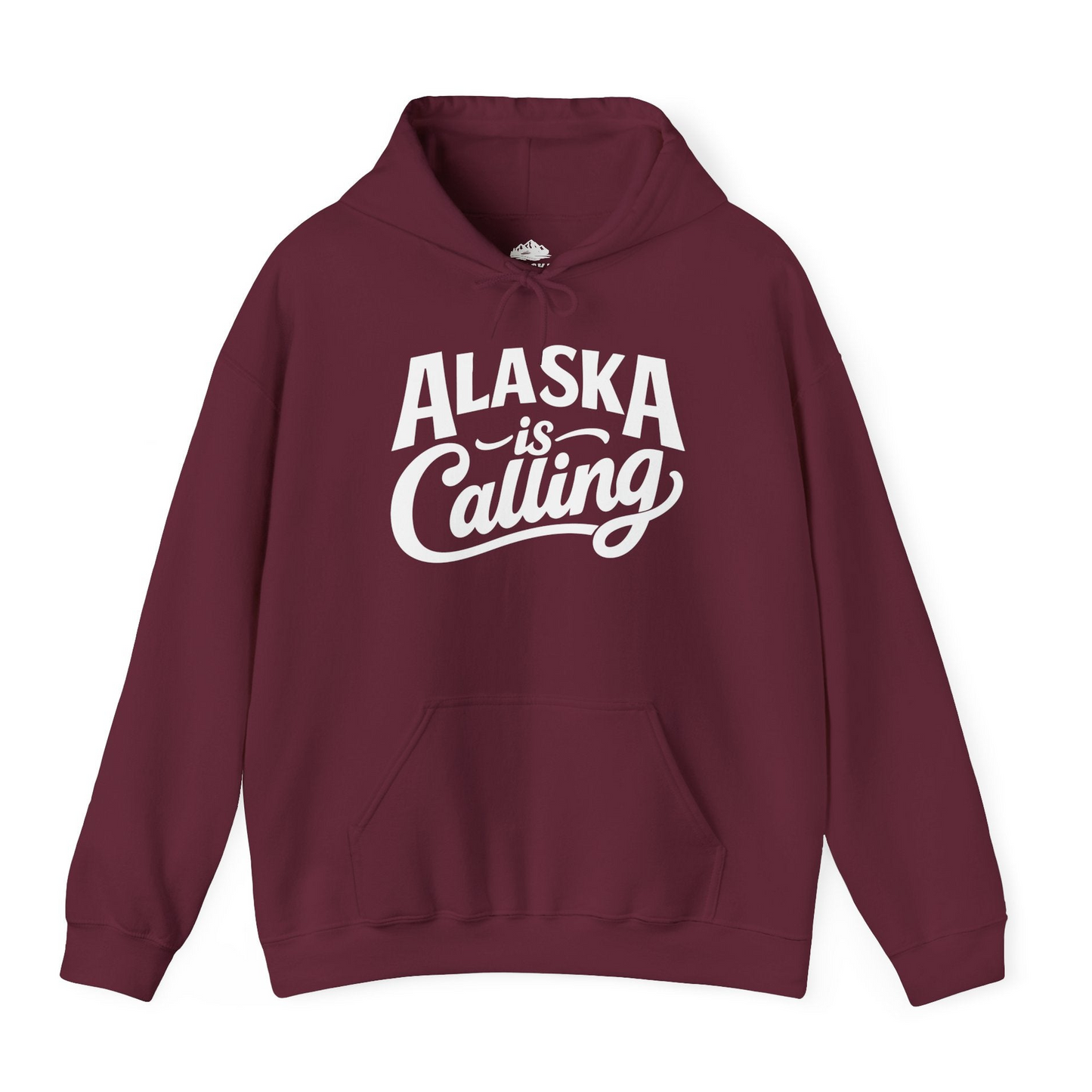 Alaska Is Calling Shirt Hoodie – Maroon – Alaska Cruise Shirts