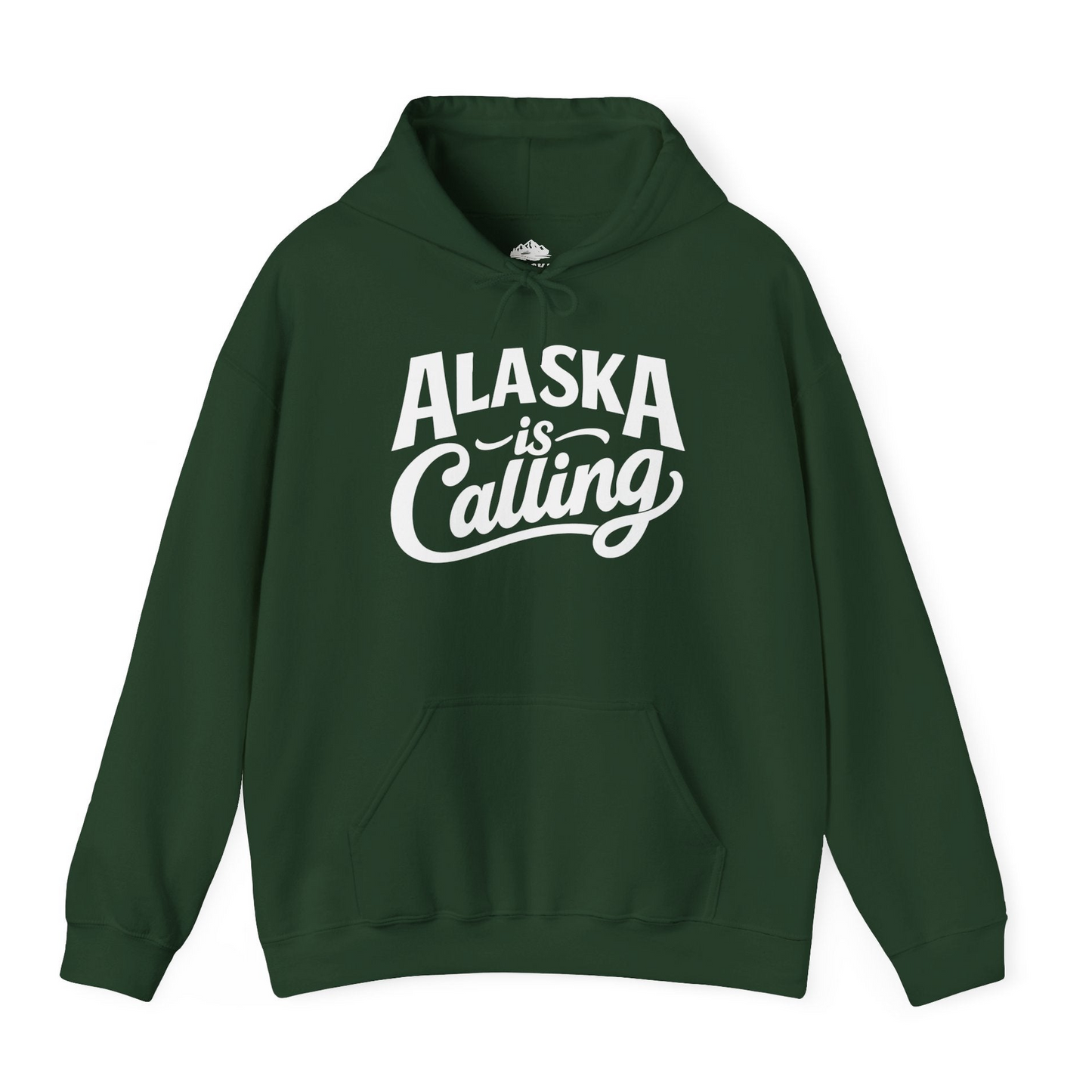 Alaska Is Calling Shirt Hoodie – Forest Green – Alaska Cruise Shirts
