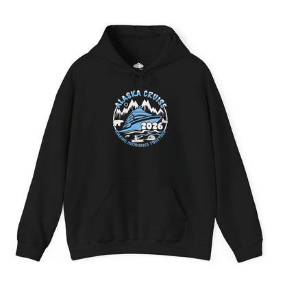 Alaska Cruise 2026 Family Adventure Shirt with Wildlife and Nature — Hoodie Hoodie – Black – Alaska Cruise Shirts