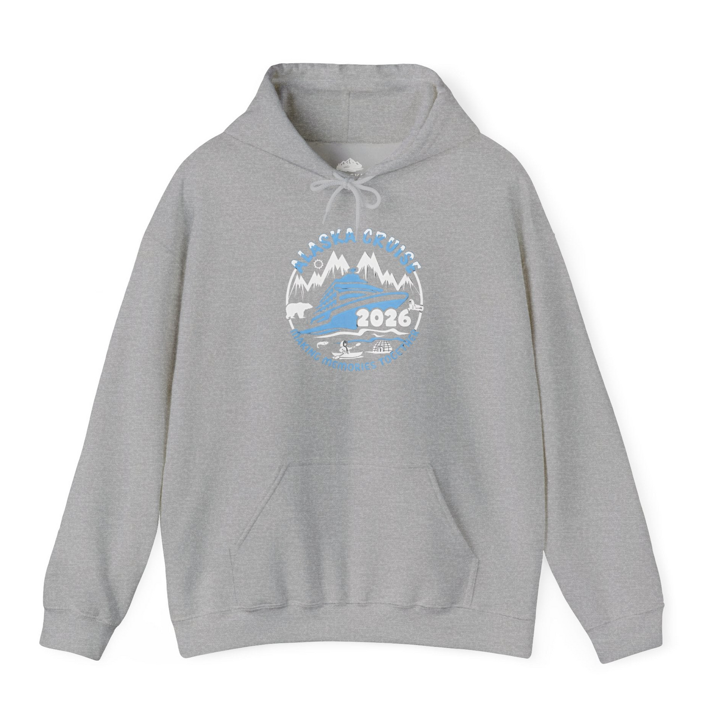 Alaska Cruise 2026 Family Adventure Shirt with Wildlife and Nature — Hoodie Hoodie – Sport Grey – Alaska Cruise Shirts