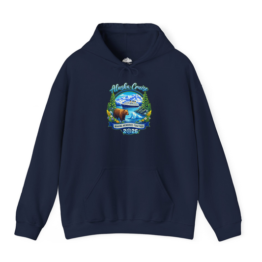 Alaska Cruise 2026 Family hoodie Hoodie – Navy – Alaska Cruise Shirts