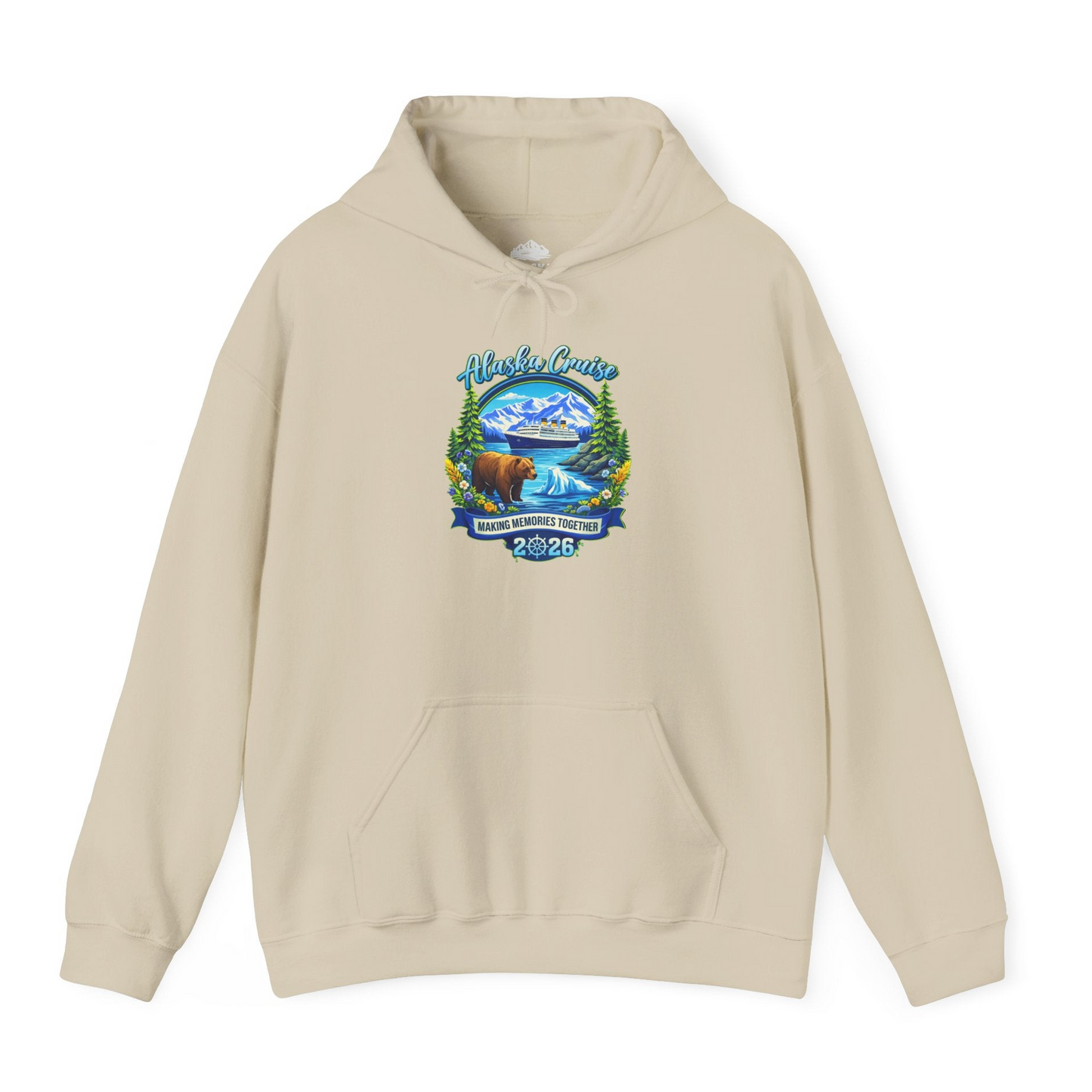 Alaska Cruise 2026 Family hoodie Hoodie – Sand – Alaska Cruise Shirts