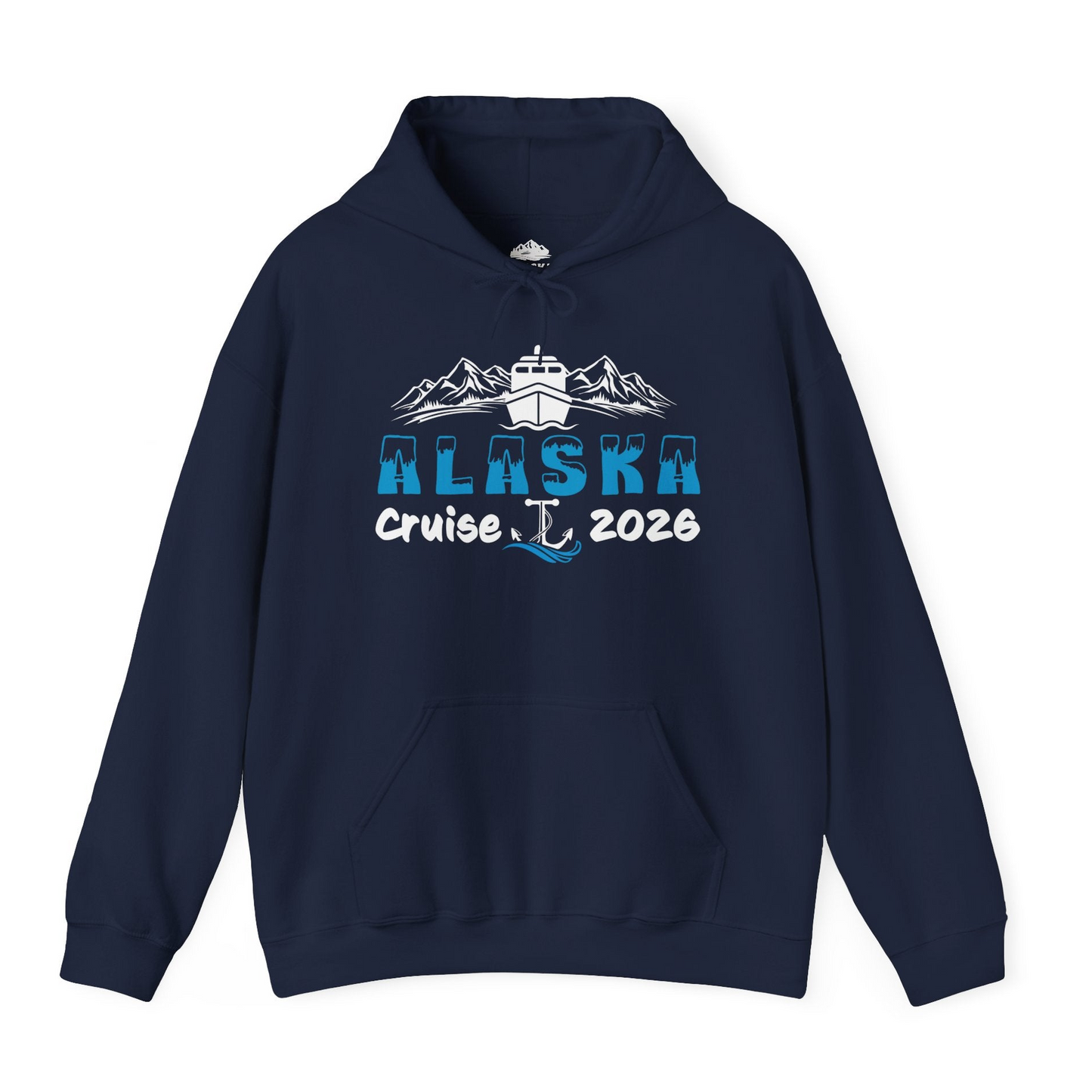 Alaska Cruise 2026 Shirt Hoodie – Navy – Alaska Cruise Shirts
