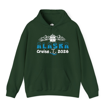 Alaska Cruise 2026 Shirt Hoodie – Forest Green – Alaska Cruise Shirts