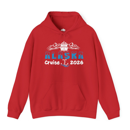 Alaska Cruise 2026 Shirt Hoodie – Red – Alaska Cruise Shirts