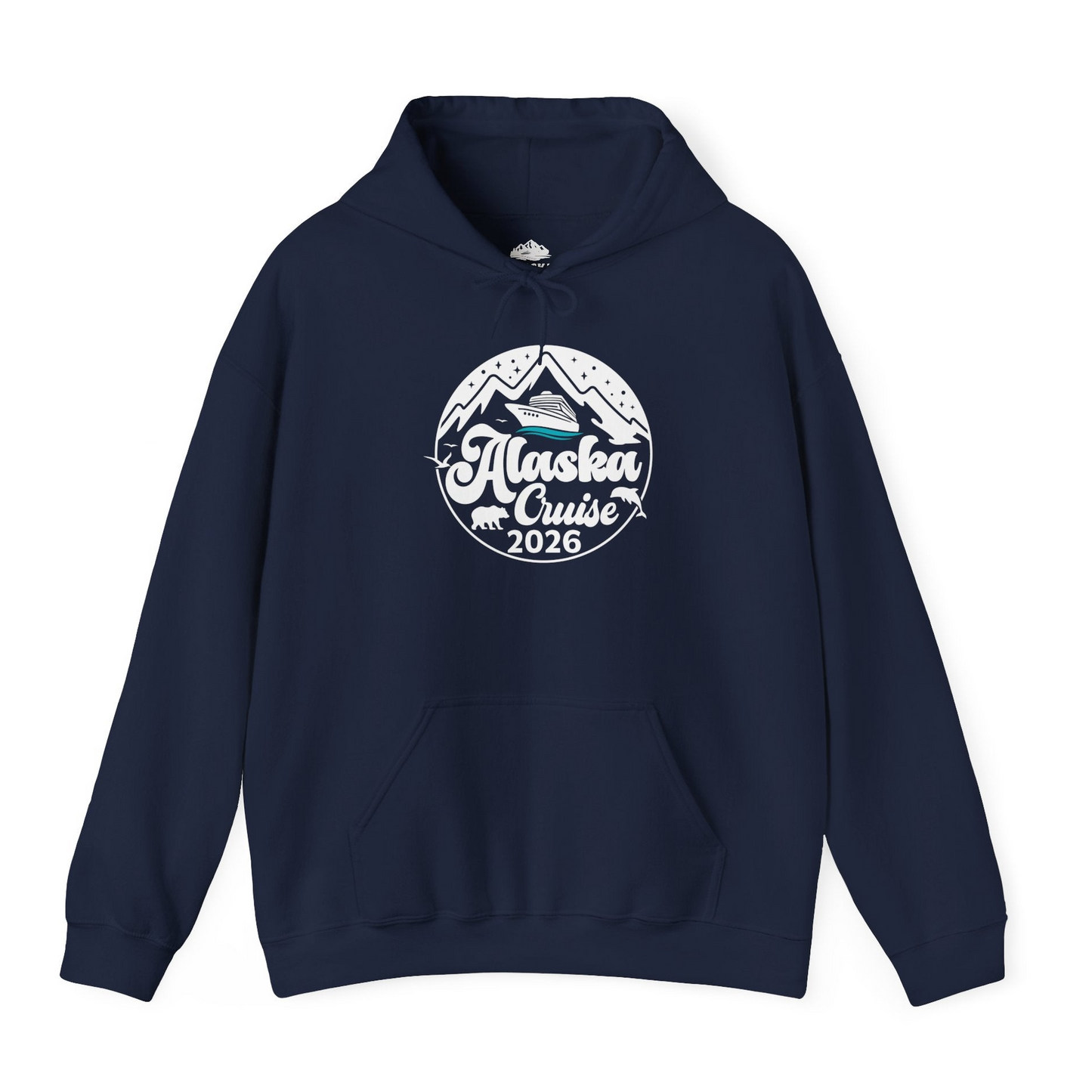 Alaska Cruise 2026 Shirt Hoodie – Navy – Alaska Cruise Shirts