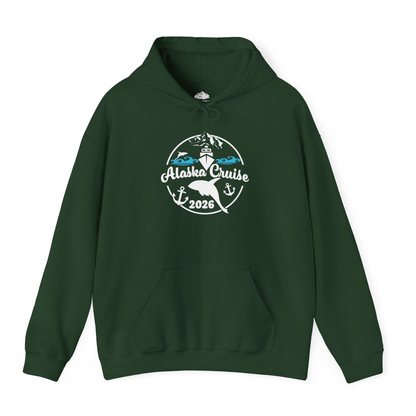 Alaska Cruise 2026 Shirt Hoodie – Forest Green – Alaska Cruise Shirts