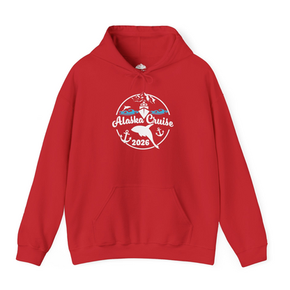 Alaska Cruise 2026 Shirt Hoodie – Red – Alaska Cruise Shirts