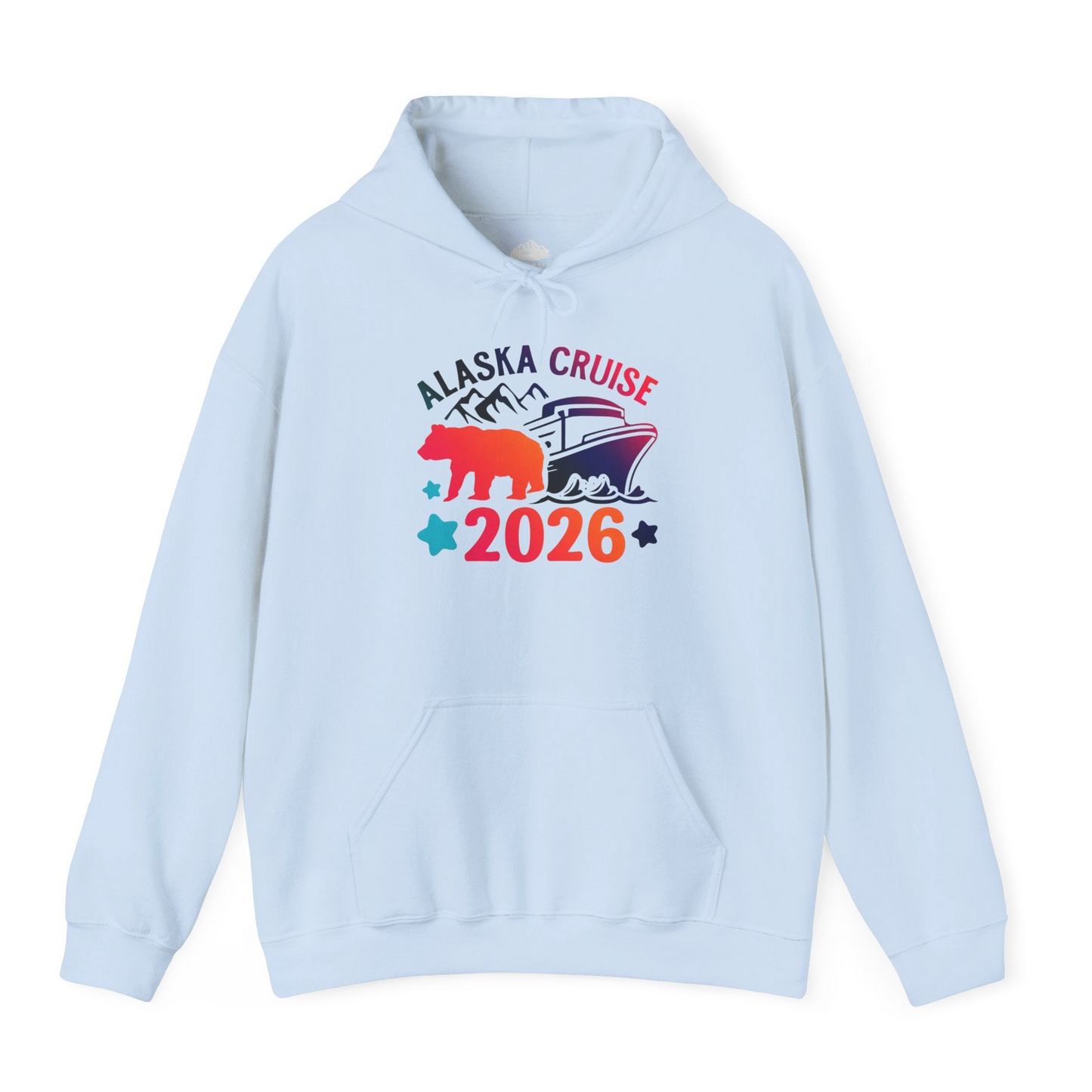 Alaska Cruise 2026 Shirt Hoodie – Light Blue – Alaska Cruise Shirts