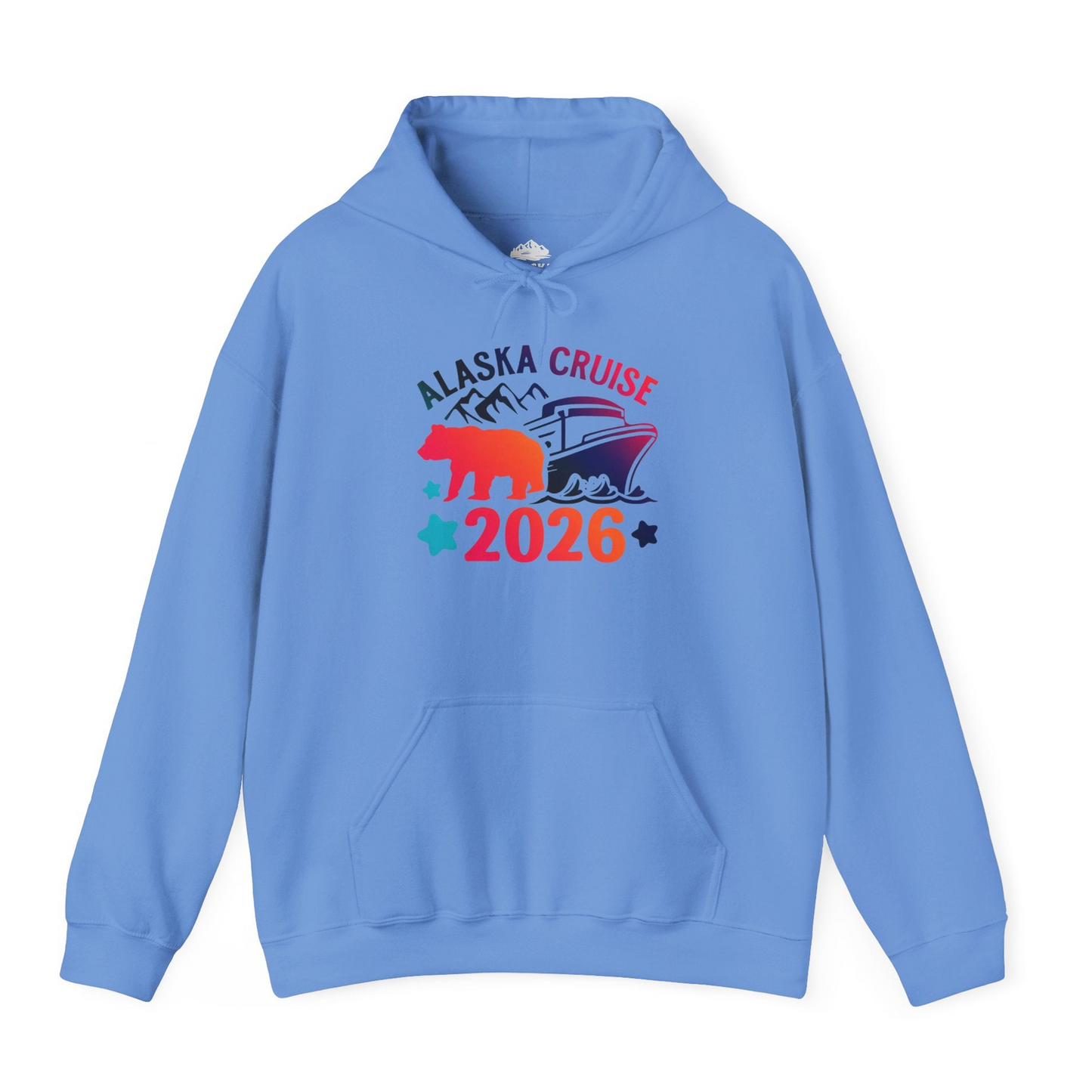 Alaska Cruise 2026 Shirt Hoodie – Carolina Blue – Alaska Cruise Shirts