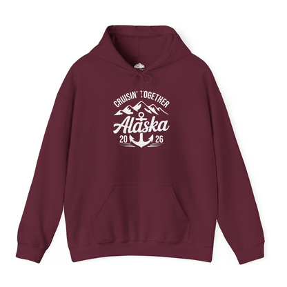 Alaska Cruise Shirt Hoodie – Maroon – Alaska Cruise Shirts