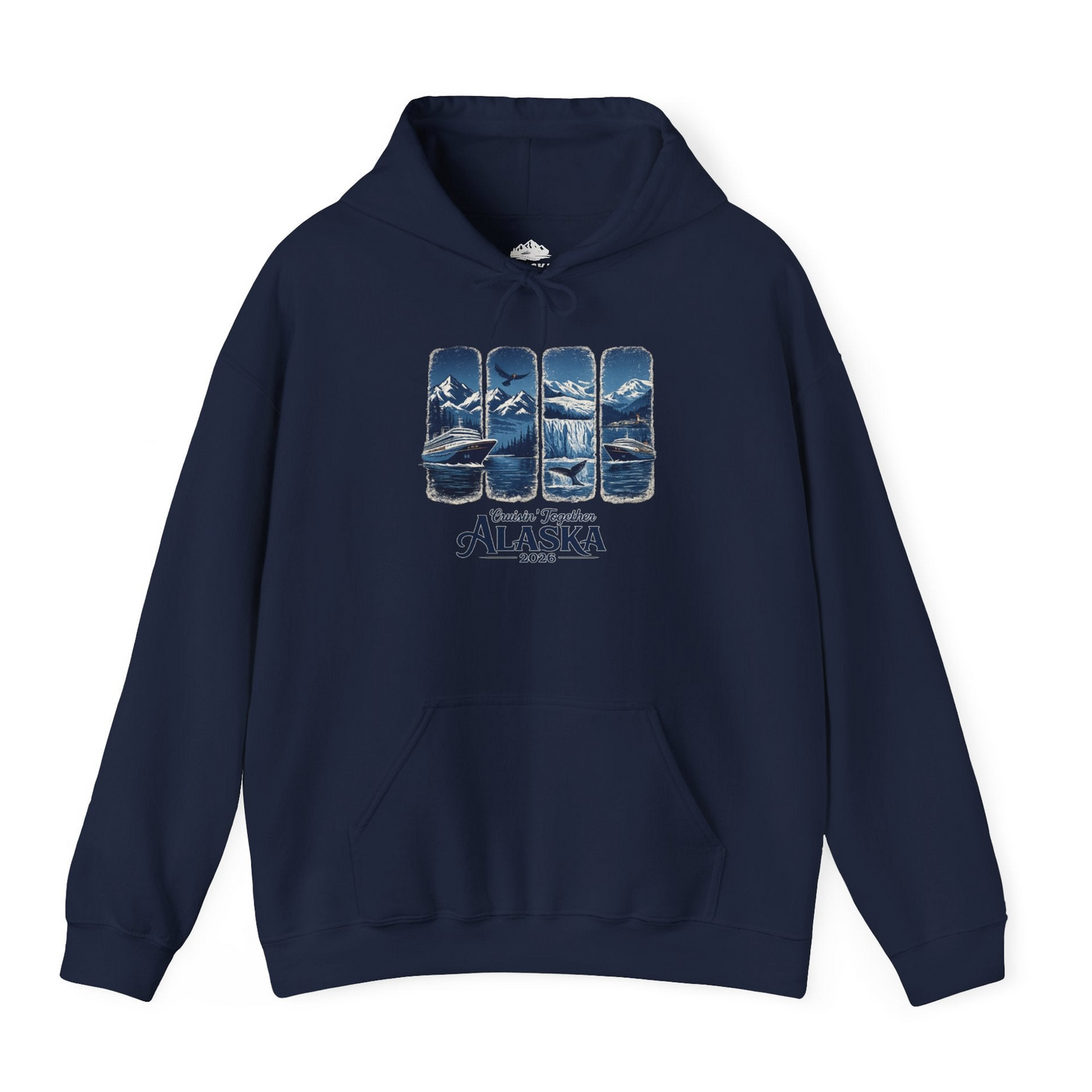 Alaska Cruise Adventure Shirt Hoodie – Navy – Alaska Cruise Shirts