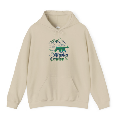 Alaska Cruise Bear Mountains Silhouette Shirt Hoodie – Sand – Alaska Cruise Shirts